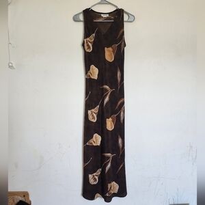 Cirana Los Angeles Sleveless Floral A-line Maxi Dress size Small